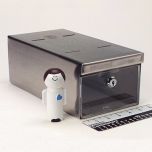 Small Locking Refrigerator Storage Box, Stainless Steel - 3736