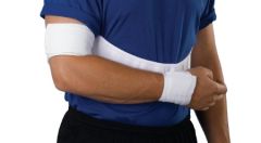 Shoulder Immobilizer DeRoyal Medium Foam  Polyester  Cotton Hook and Loop Closure Left or Right Arm
