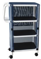 3 Shelf Linen Cart with Cover 300 Series 3TW Caster 75 lbs. 3 Shelves 20 X 25 Inch