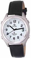Talking Atomic Watch Male Voice Black Hands, LEATHER