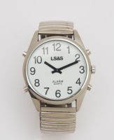 XL Talking Watch Calendar 4-Button Silver Case