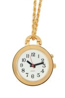 1 Button Pendant Talking Watch - Gold With 27" Chain