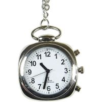 Talking Atomic Pendant Watch with Silver Chain