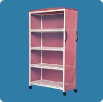 4 Shelf Linen Cart Value Line 3TW Caster 65 lbs. 4 Removable Shelves, 16 Inch Spacing 45 X 20 Inch