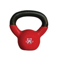 Kettlebell Vinyl Coated Weight Red 7.5lb 8" Diameter