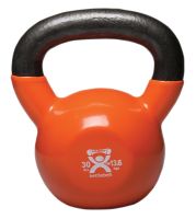 Kettlebell Vinyl Coated Weight Gold 30lb 11" Diameter