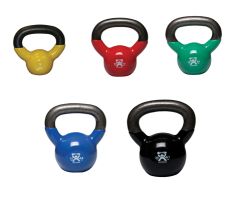 Kettlebell Vinyl Coated Weight Set, 5, 7.5, 10, 15, and 20lb