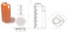24 Hour Urine Specimen Collection Container 4-1/2 X 6-5/16 X 9-5/8 Inch HDPE 3,000 mL (101 oz.) Screw Cap Unprinted NonSterile