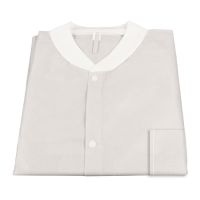Lab Coat Dynarex White Large Knee Length Limited Reuse