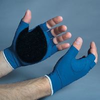 Impact Glove Ergotech Glove - Palm / Web Half Finger Small Blue Left Hand