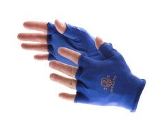 Impact Glove IMPACTO Glove Liner Fingerless Large Blue Left Hand