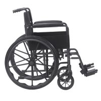 Wheelchair 18" w/Fixed Full Arms & Swingaway Det Footrests