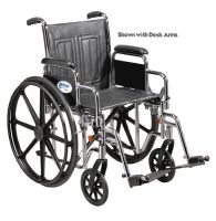 Wheelchair Std. 16"" Fixed Arms w/Swingaway Footrests