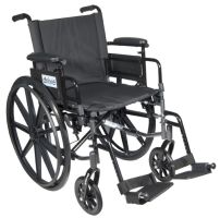 Wheelchair Ltwt K-4 Flip-Back Desk Arms 20" w/SA Footrests