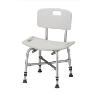 Bath Bench Nova Fixed Handle Aluminum Frame With Backrest 15 to 21 In-1102408