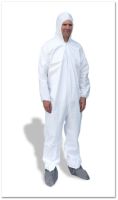 Cleanroom Coverall with Hood and Boot Covers Suntech 4X-Large White Disposable NonSterile