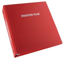 Disaster Plan Imprinted Ringbinder - 2-1/2" Side Open 3-Ring, Red