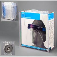 Face Shield Dispenser Wall Mount Clear 5.65 X 12-1/4 X 13 Inch PETG Plastic