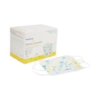 Procedure Mask  Pleated Earloops Child Size Kid Design (Blue and Yellow Polka Dot) NonSterile ASTM Level 1 Pediatric