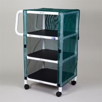 Multi Purpose Cart  3 Shelf with Forest Green Mesh Cover