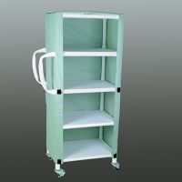 Multi Purpose Cart  4 Shelf with Mint Green Cover - 11767