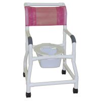 Shower chair 18" open front seat  wider bottom base