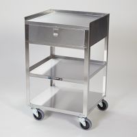 Stainless Steel Utility Cart with Drawer 