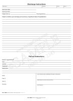 Discharge Instructions Form 1255B