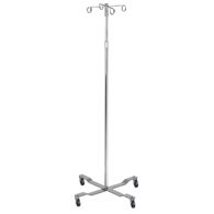 Drive Medical Economy Removable Top I. V. Pole-2 Hook Top-Chrome