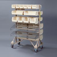 Bin Rack, Double Sided, 12 Rails