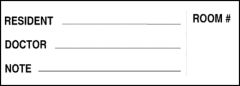 Spine ID Insert Card - 2-1/2" x 3-1/2" - Resident - White