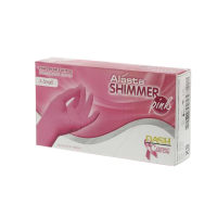 Alasta Shimmer Nitrile Exam Gloves X-Small Pink Non-Sterile, 100/Box