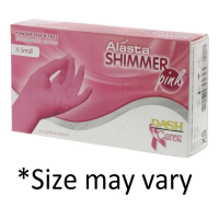 Alasta Shimmer Nitrile Exam Gloves X-Large Pink Non-Sterile, 100/Box