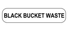 Black Bucket Waste Labels