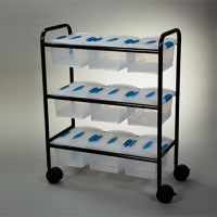 Tote Cart and Nine Totes 