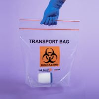 Biohazard Transport Bags, 12-3/4 x 12 x 6