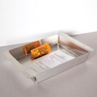 HCL Stainless Steel Tray, 15x2x10, Open Corners