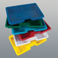 Colored Crash Cart Box Only with Built-In Handle Only - Light Blue