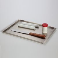 Stainless Steel Tray, 12 x  x 9, Open Corners