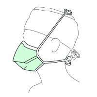 Surgical Mask Halyard Duckbill Tie Closure One Size Fits Most Green NonSterile Not Rated Adult