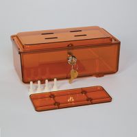 Amber Rugged Refrigerator Box, Key Lock