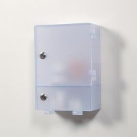 Double Door Locking Wall Cabinet Key Lock Frosted 