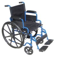 Blue Streak 20" Single Axle WC w/Flip-Back Desk Arms & ELR