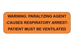 Warning Paralyzing Agent Labels