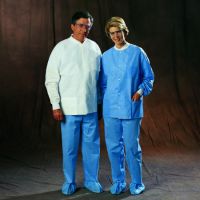 Lab Jacket White Medium Hip Length Disposable