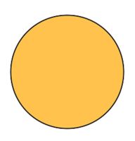 Blank Circle Labels, ", High Visibility Orange