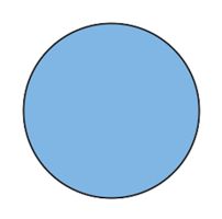Blank Circle Labels, ", Blue