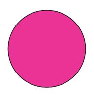 Blank Circle Labels, ", High Visibility Pink