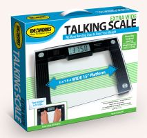 Talking X-Wide Glass Scale 550# Wt. Cap.