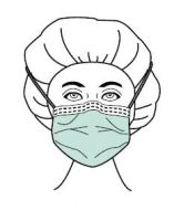 Surgical Mask Sensitive Skin Plus Pleated Tie Closure One Size Fits Most White NonSterile Not Rated Adult
